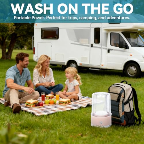 Image of Portable Mini Washing Machine for Underwear & Baby Clothes, Compact, Lightweight Washer for Small Laundry, Apartments, Dorms, Hotels, Camping & Travel (1.2L)