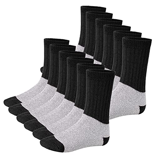 Debra Weitzner 12 Pair Thermal Winter Socks for Men & Women - Insulated Socks for Cold Weather & Warm Boots
