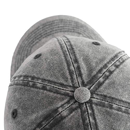 Image of HH HOFNEN Men and Women Washed Cotton Baseball Cap Snow Classic Style Adjustable Low Profile Dad Hat