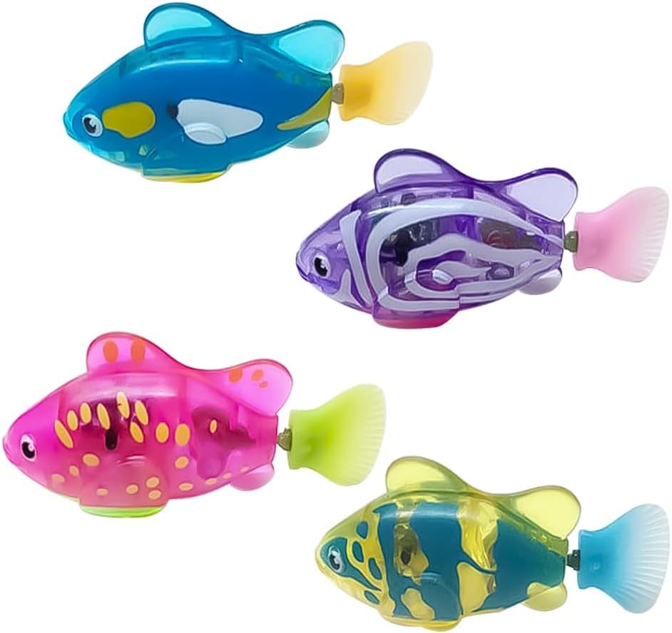 Lopxenu Lot de 4 poissons électroniques pour animaux de...