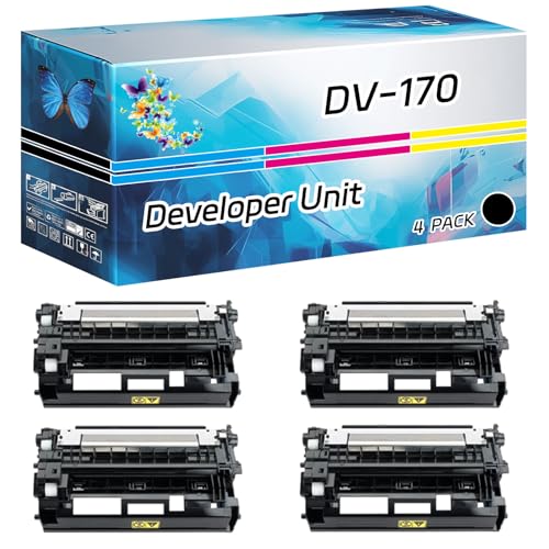 DV-170 Developer Unit Compatible for Toshiba ECOSYS M2035dn M2535dn P2135d P2135dn Printers, High Yield 100000 Pages, with Chip High-Definition Printing (4 Pack Black)