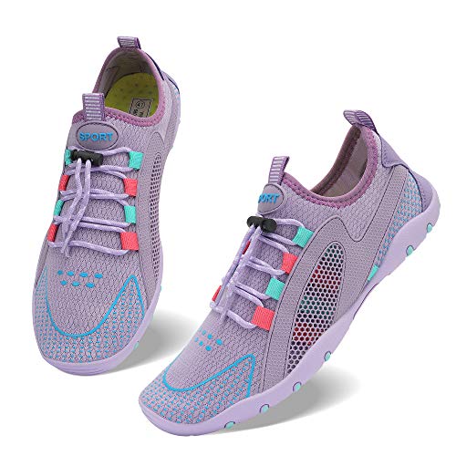 Image of MAYZERO Water Shoes Men Women Swim Surf Shoes Beach Pool Shoes Wide Toe Hiking Aqua Shoes Winter House Slippers