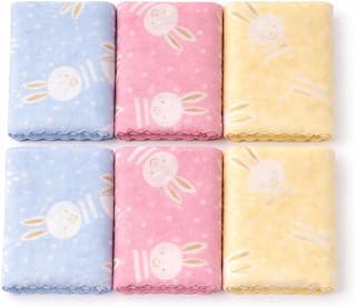 Soft Cotton Baby Bunny Print Handkerchief | Baby Face Towel/Hanky for Kids | Gentle & Absorbent | Multicolor Pack of 6 (2... Price In India