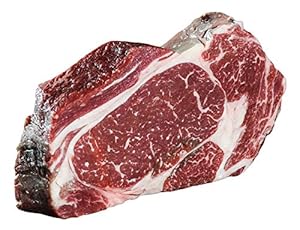 Dry-Aged Rib-Eye/Entrecôte-Steak 400g von DER LUDWIG, Rindfleisch von der Simmentaler Färse, trocken gereift, mit charakteristischem Fettauge, vakuumverpackt