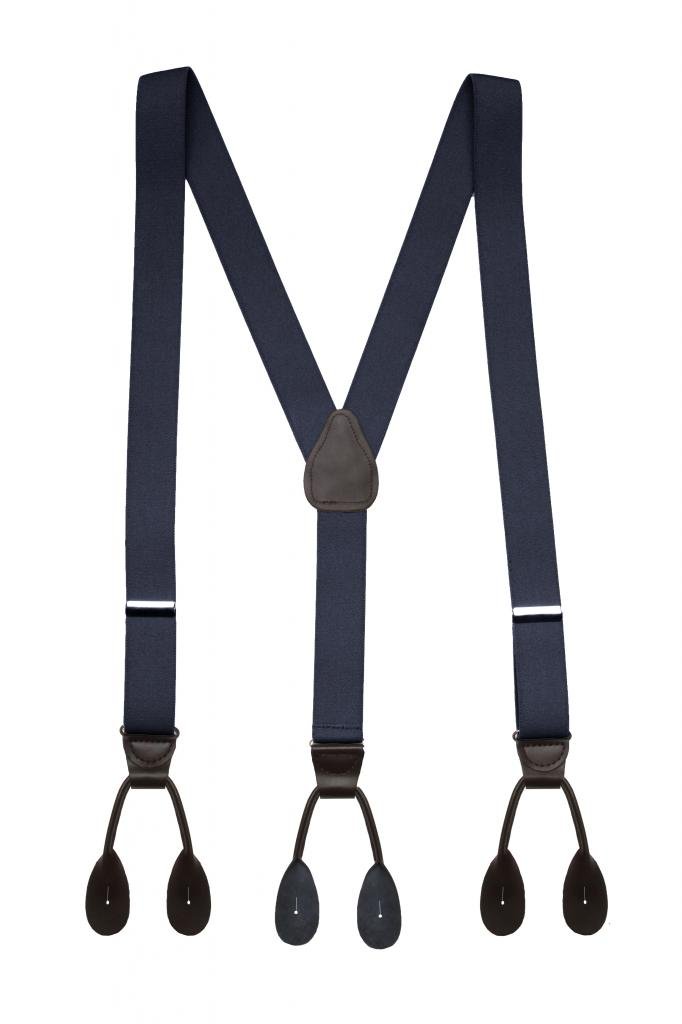 Suspender for Men Made in USA Y-Back Genuine Leather Trimmed Button End Tuxedo Suspenders Many colors and designs