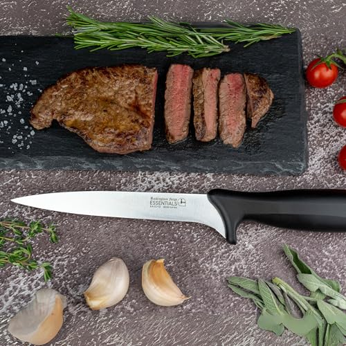 Rockingham Forge Range 15cm Filleting Knife - Lightweight Sharp Stainless Steel Kitchen Knives with Black Handle - Image 3