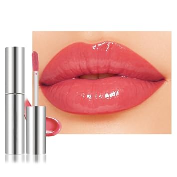 FeiCuiYun Full-On Plumping Liquid Lip Gloss, Pink Hydrating Lip Plumper Lip Blam Lipstick, High-Shine Tinted Formula for Fuller, Nourishes, Moisturizes & Softens Lips, Cruelty-Free Pink