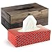 MyGift Tissue Box Cover Rectangular Rustic Torched Wood Kleenex Box Holder with Slide-Out Panel, Distressed Farmhouse Decor for Bathroom, Office, and Living Room
