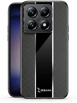 Zebana Xiaomi Mi 14T ile Uyumlu Kılıf Zebana Premium Deri Kılıf Siyah