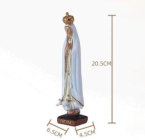 Miniatura 2 de Figura de Nuestra Señora de Fátima, figuras católicas de la Virgen De Fátima de 8 pulgadas, regalo de decoración religiosa de resina