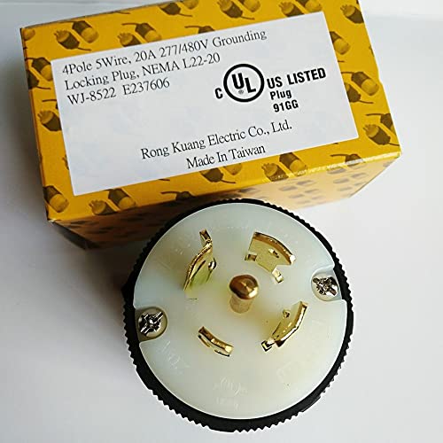 Enchufe de alta resistencia WJ-852222-20 4P5W para sistemas industriales 480V 2