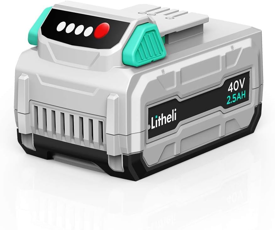 LiTHELi 40V Battery Pack, 2.5Ah Replacement Lithium Batteries, Only Fit 40V Power Tools and Outdoor Power Equipment