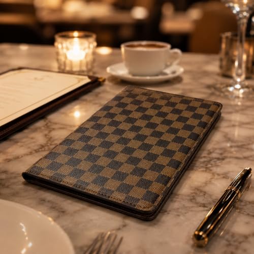 Image of PU Leather Restaurant Menu Folder - Set of 3 | Durable Menu Covers with Transparent Sleeves | Professional Menu Holder for Hotels, Cafes, Bars & Restaurants
