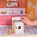 KidKraft So Darling Wooden Dollhouse on Wheels, Open & Close with 29 Accessories