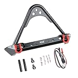 KYX Racing Metal Front Bumper Upgrades Parts Accessories for 1/10 RC Crawler Car Axial SCX10 SCX10 II SCX10 III Traxxas Trx4 Trx6 Redcat Gen7 Gen8 Scout II