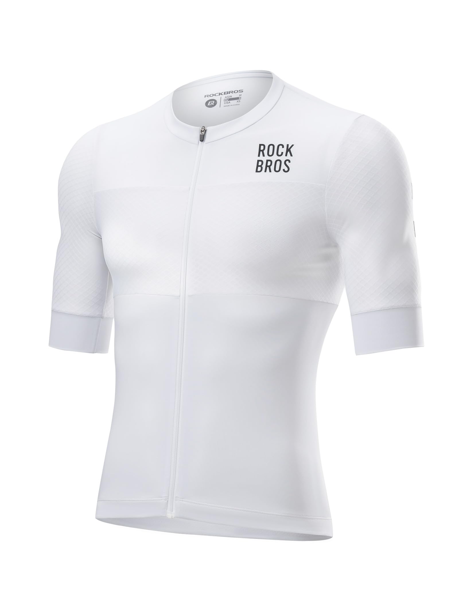 ROCKBROS Maglia da Ciclismo Uomo Estiva, Magliette Bici con Maniche Corte Traspirante e Asciugatura Rapida, Leggero e Elastico, con 3 Tasche Posteriori, Top Abbigliamento per MTB Bici