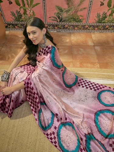 Image of SIRIL Women's Cotton Printed Saree With Unstitched Blouse Piece