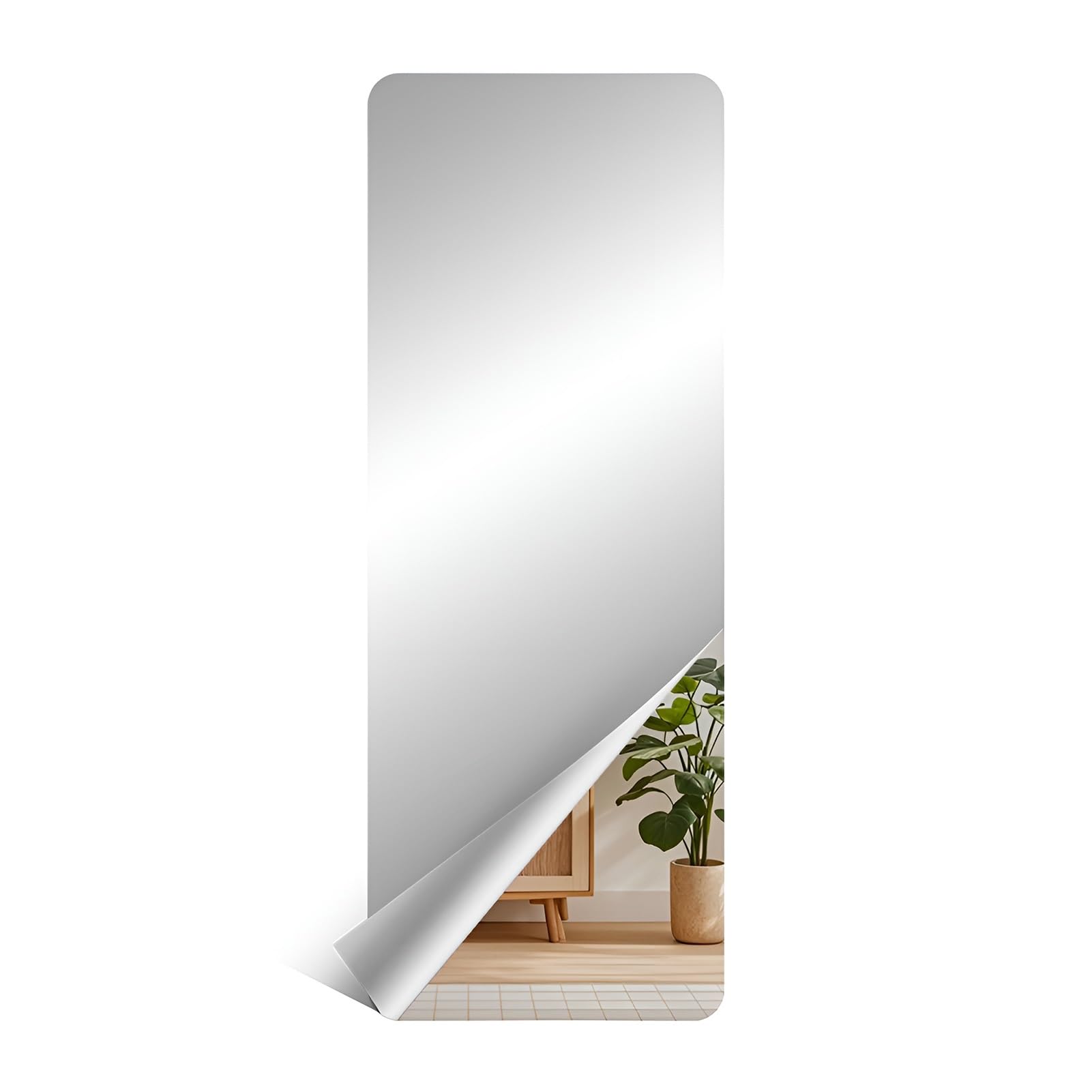 Specchio da Parete Senza Cornice 60x30cm 100x30cm Lo Specchio Rettangolare a Figura Intera Può Essere Installato Verticalmente o Orizzontalmente(120cm L X 30CM W)