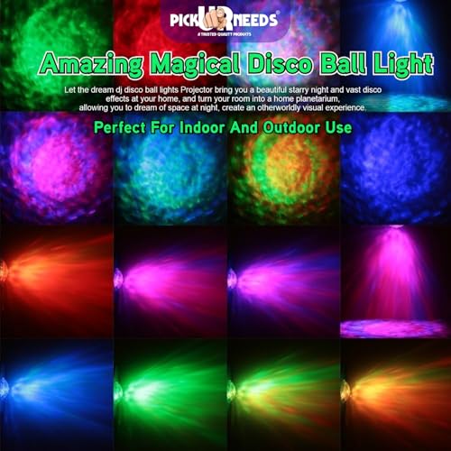 Image of Pick Ur Needs RGBW LED Water Ripple Projector Light - Outdoor Stage Effect Lighting for Halloween, Christmas, Parties, DJ, Pool, Patio Decor - Dreamy Wave Effect, Low Power, High Temp Resistant
