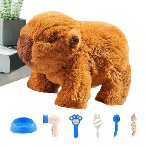 Peluche robotisée marchant capybara pour amuser les enfants au salon ou en voyage en famille