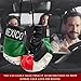 Rdxcv 1 Pair Mini Boxing Gloves for Car Mirror, Auto Mirror Hanging Gloves with Flag Pattern, Country Flag Miniature Boxing Ornament for Most Vehicle Mirrors, Car Accessories (Mexico)