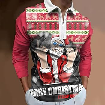 Grappige kersttrui 3D, pullover met kerstmotieven heren lange mouwen