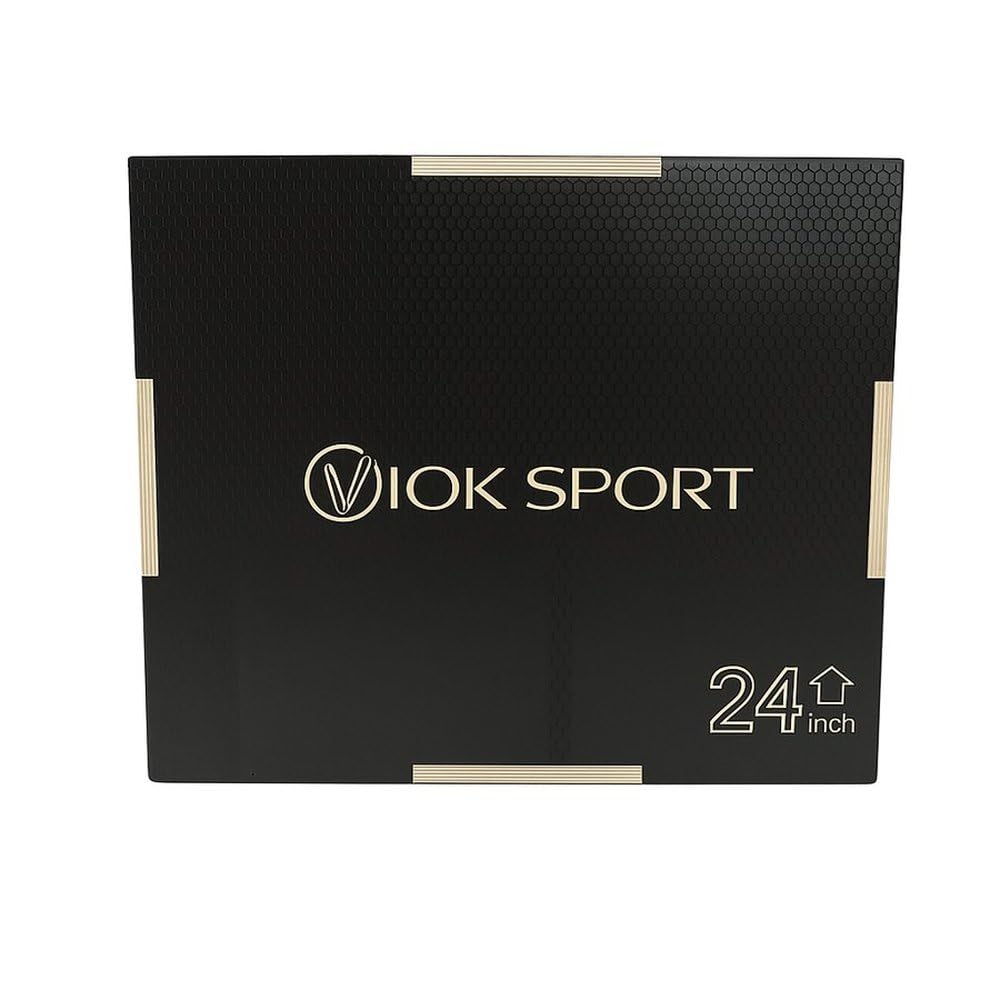 VIOK SPORT Cajón de Salto Pliométrico Negro – para Entrenamiento Funcional, Cross Training y Fitness