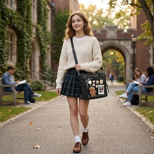 Bolso Cruzado Ita Grande Tote con Ventana Clara y Moños miniatura 3