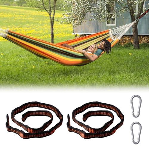 2 Stücke Hängematte Befestigung, 1 m x 2,5 cm Aufhängeset Baum Riemen,...