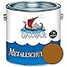 Produktbild Halvar Metallschutzlack SEIDENMATT Braun RAL 8000-8028 Metallfarbe besonders robuster Kunstharzlack Wetterbeständig & perfekter Langzeitschutz Metall (1 L, RAL 8001 Ockerbraun)