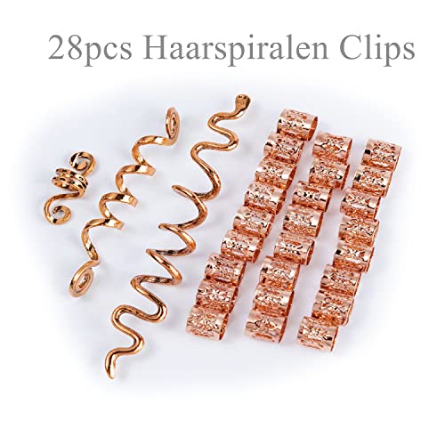28 Accesorios de Pinzas para Cabello en Espiral Metal miniatura 6