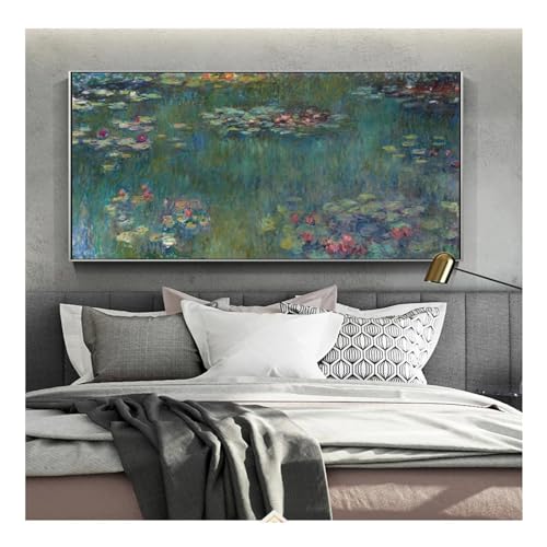 Monet Nénuphars toile murale prête à suspendre cadre interne inclus