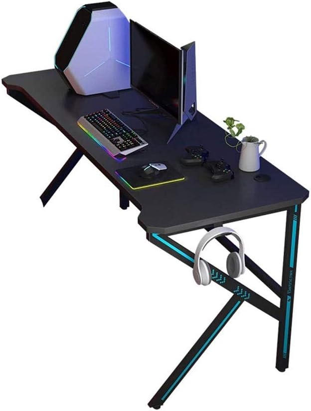 39 inches Gaming Desk Computer Gamer Desk Large Computer Desk Workstation Office PC Desk Easy Installation Black
