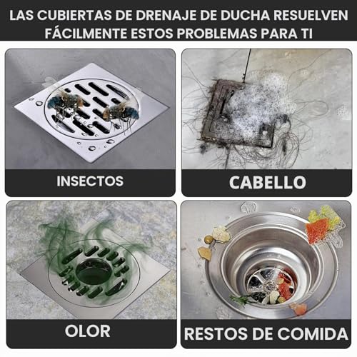 Miniatura 3 de 5 Pcs Tapa Desague Ducha, Tapa Desagüe Antiolores Tapa De Desague De Terraza De Silicona Tapon Ducha Olores Ara Cocina, Ducha, Bañera