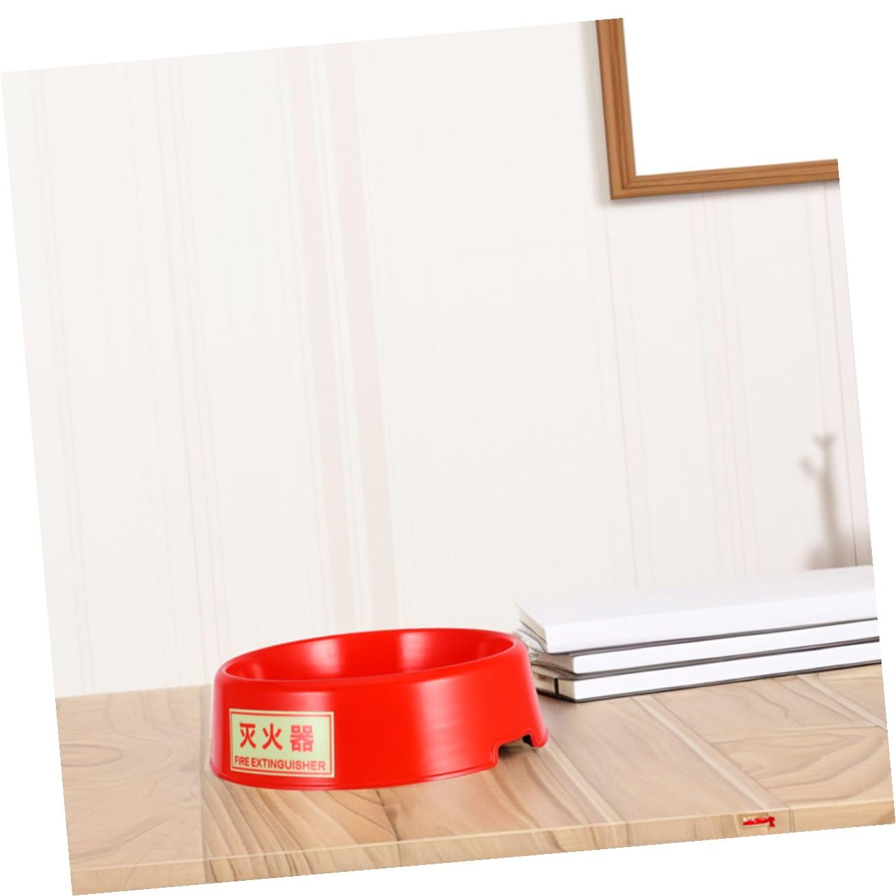 4 Piezas Soporte para Extintor de Incendios Rojo de Plástico Fluorescente, Base Compacta para Extintores de 5-8 Kg, Almacenamiento Seguro para Uso Doméstico E Industrial