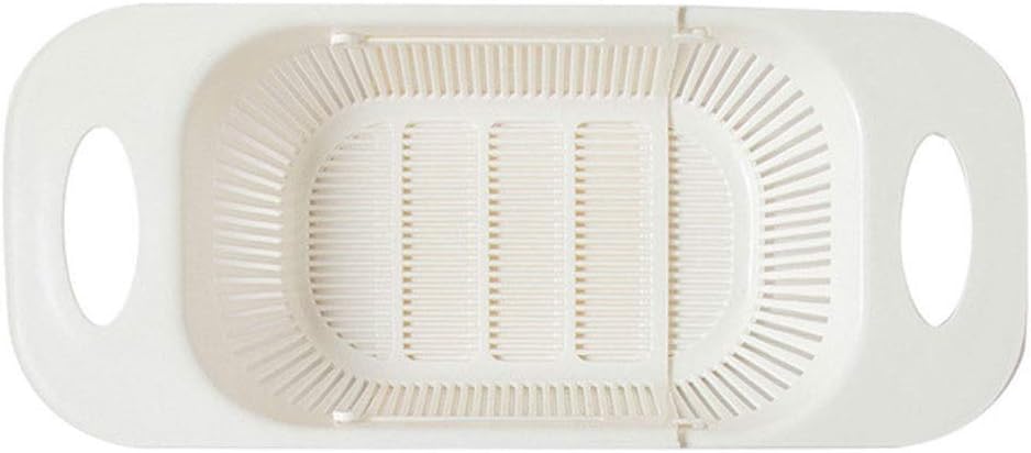 Over The Sink Colander Strainer Basket Wash Vegetables Fruits Drain Dry Dishes Extendable Kitchen (Color : B Size : Medium) (C Small) (C Medium)