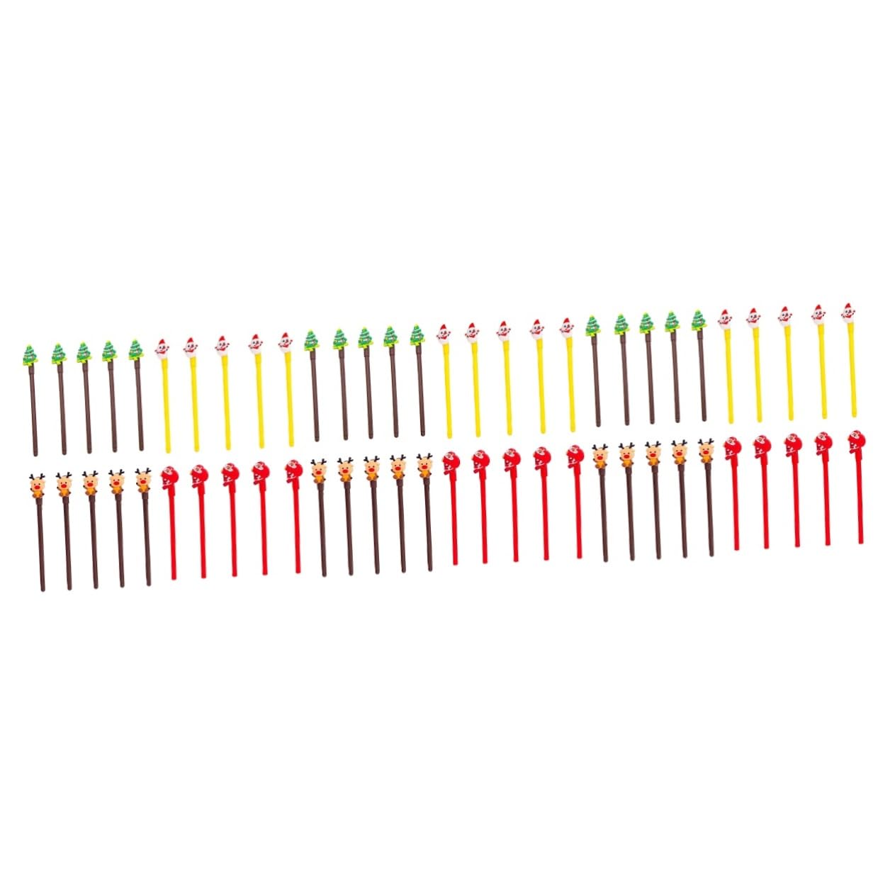 SHINEOFI 60 Pz Gel Natalizie Penna Da Scrivere Babbo Natale Dell'albero Di Natale Stazionario a Inchiostro Gel Simpatico Cartone Animato Cancelleria Natalizia Per Studenti