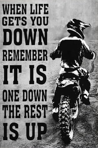 UULLP Dirt Bike Lovers Metal Tin Sign 8x12 Wall Decor