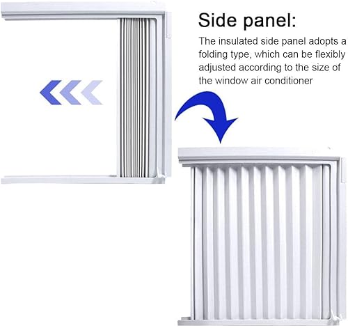 Miniatura 3 de Paneles laterales de aire acondicionado para ventana con marco, kit de relleno de acordeón de CA, kit de repuesto de cortina de acordeón de CA para