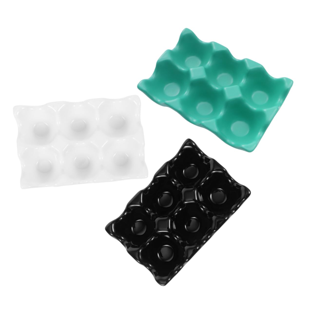 Huevera de cerámica para refrigerador y cocina Zerodeko, organizador reutilizable elegante