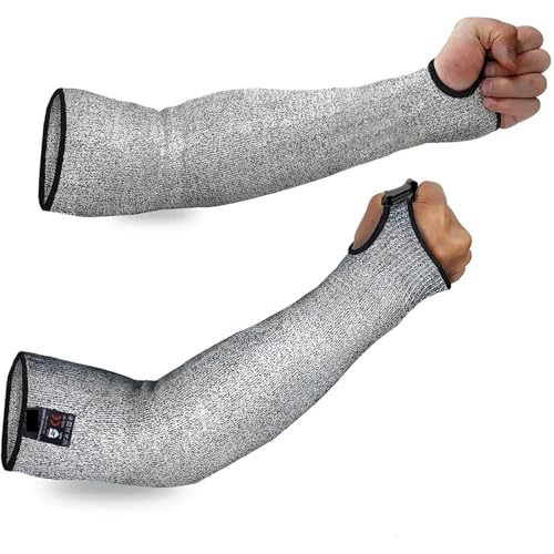 Manga anticorte HPPE nivel 5 de 30cm para protección laboral de brazo y muñeca 2