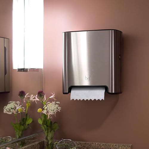 Miniatura 4 de Tork Matic 461002 - Dispensador de rollos de toalla de mano de acero inoxidable H1, dispensador de uno a la vez, rango de imágenes, 461002