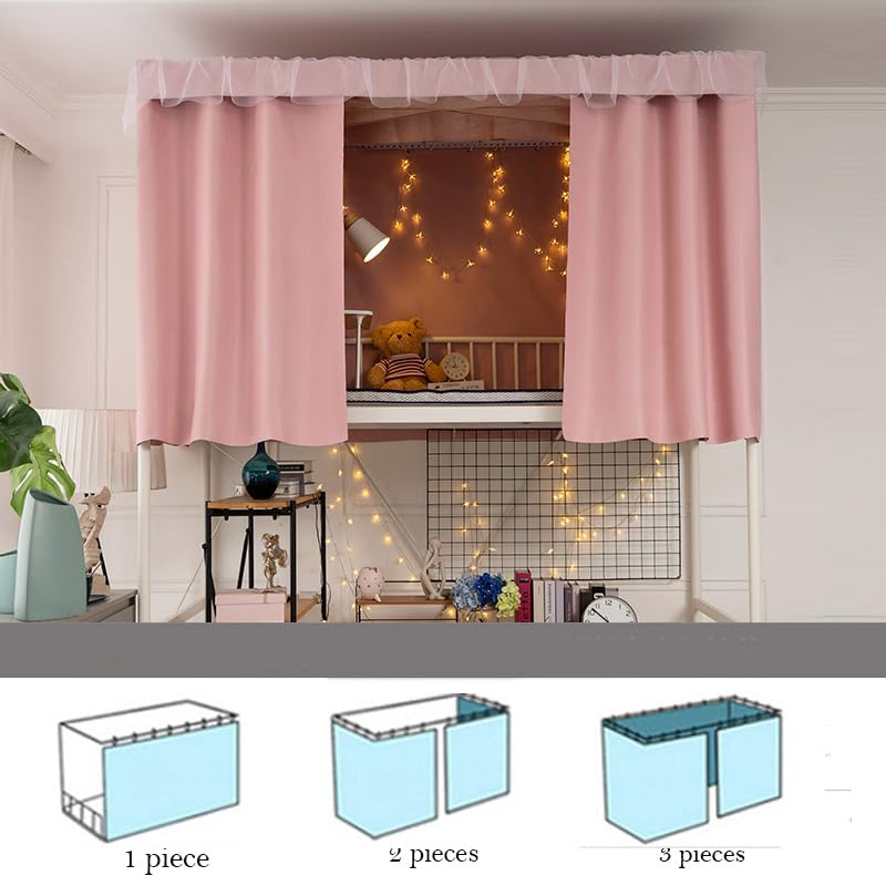 haozaikeji Student Bunk Bed Curtains Dormitory Blackout Bed Drapes for Loft Bed Forest Moon Curtain for Bed Frame Dustproof Decorative Shading Canopy for Bottom Bunk Bed