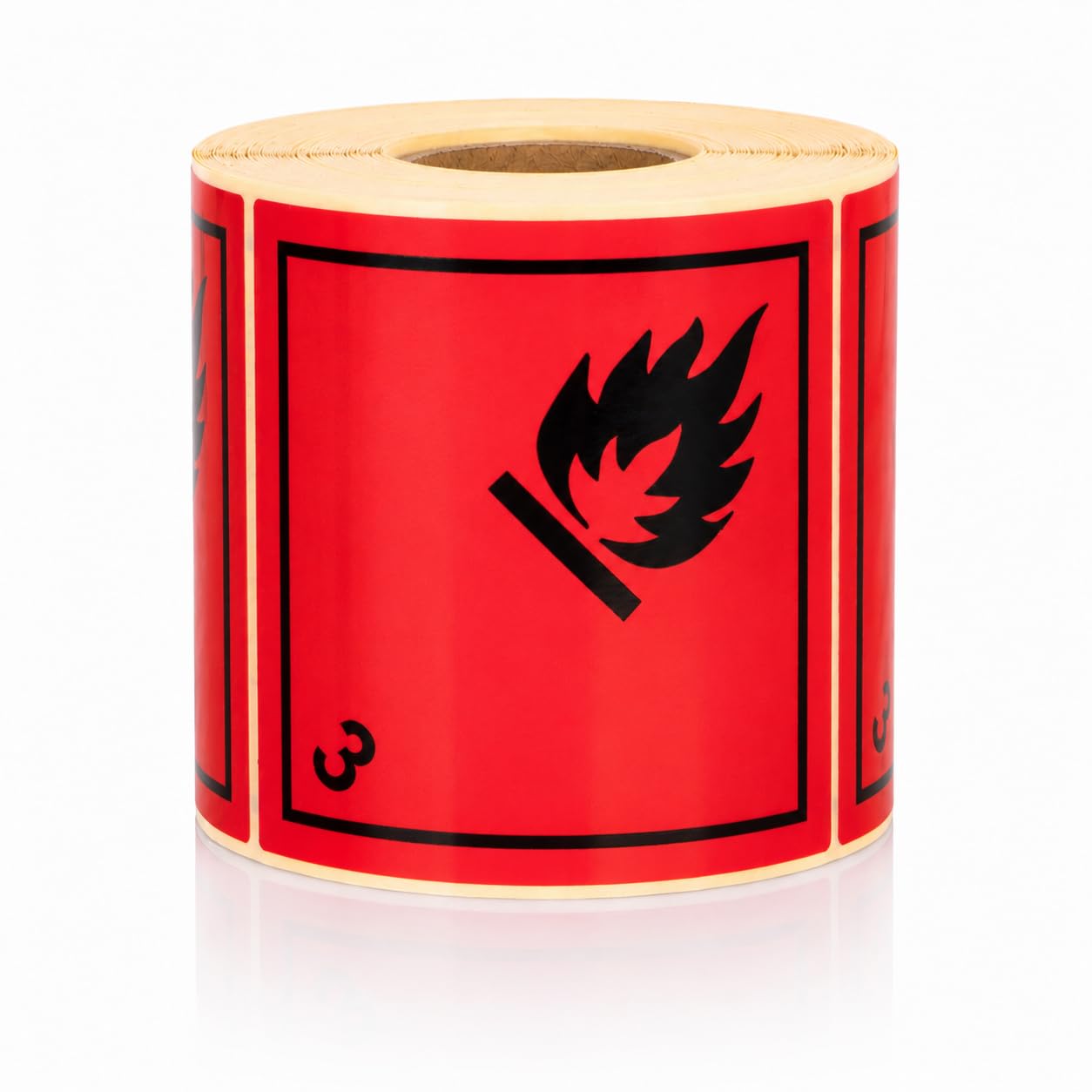 500 étiquettes dangereuses 100 x 100 mm - Classe 3 - Substances liquides inflammables - Autocollants de transport - Autocollants de marchandises dangereuses