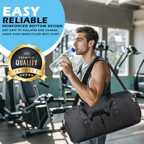 DAYGOS-Gym-Sports-Duffle-Bag-Waterproof-Travel-Duffel-Bag-with-Wet-Pocket-and-Shoes-Compartment-40L-Carry-on-Bag-Holdall-Bag-for-Sport-Travel-Training-HospitalBlack