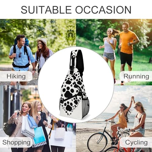Mochila deportiva de pecho con diseño Dog Paw Print Love Heart miniatura 5