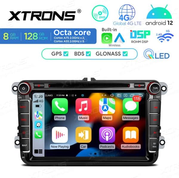 XTRONS IX82MTV Car Stereo showing Android App Launcher