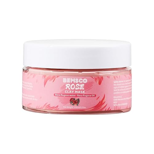 Bemsco Máscaras de arcilla rosa Cuidado de la piel de belleza hidratante minimizador de poros removedor de puntos negros manchas oscuras y reductor