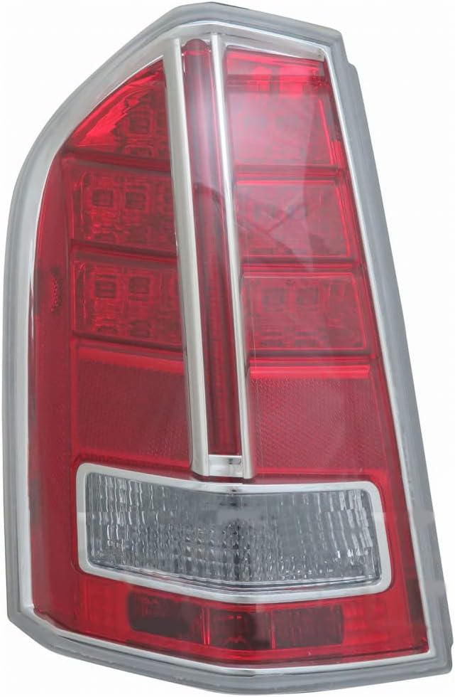 CarLights360 For Chrysler 300 Tail Light 2012 2013 2014 Passenger Side Chrome Base/C/C Luxury/Limited/S/SRT8 Models DOT Certified For CH2819135 | 68154606AC