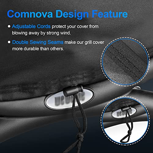 Image of Comnova Weber Q Series Grill Cover - Heavy Duty & Waterproof, 26.5 Inch BBQ Cover for Q1000, Q1200, Q1400